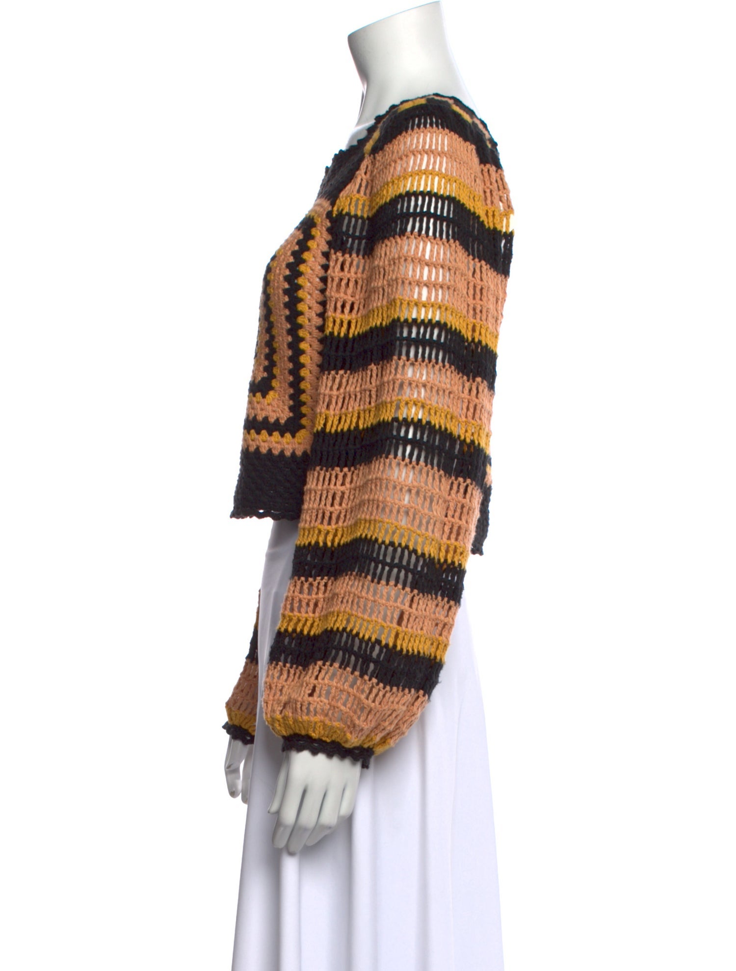 Ulla Johnson Striped Square Neckline Sweater