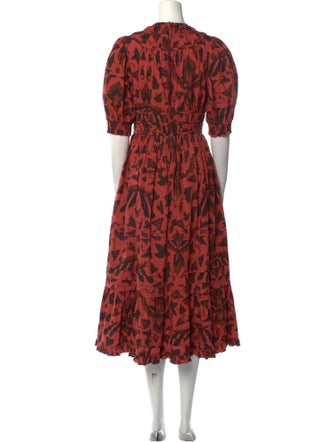 Ulla Johnson Printed Midi Length Dress
