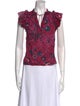 Ulla Johnson Floral Print V-Neck Blouse