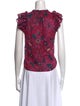 Ulla Johnson Floral Print V-Neck Blouse