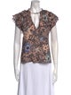 Ulla Johnson Floral Print V-Neck Blouse