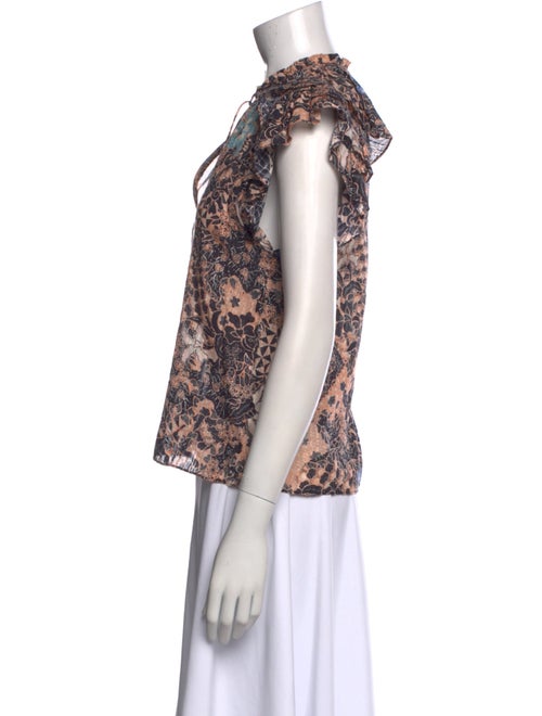 Ulla Johnson Floral Print V-Neck Blouse