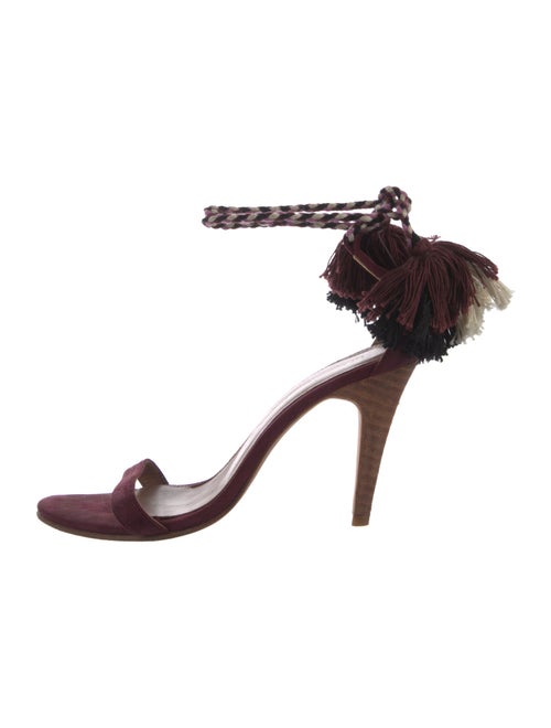 Ulla Johnson Suede Colorblock Pattern Sandals