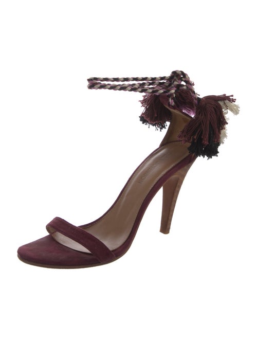 Ulla Johnson Suede Colorblock Pattern Sandals