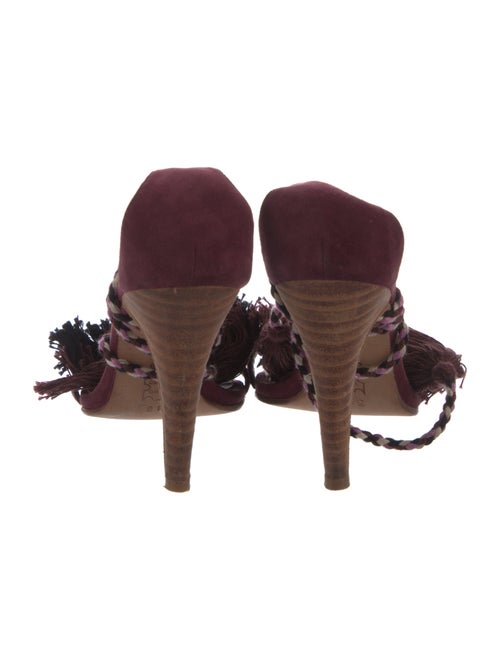 Ulla Johnson Suede Colorblock Pattern Sandals