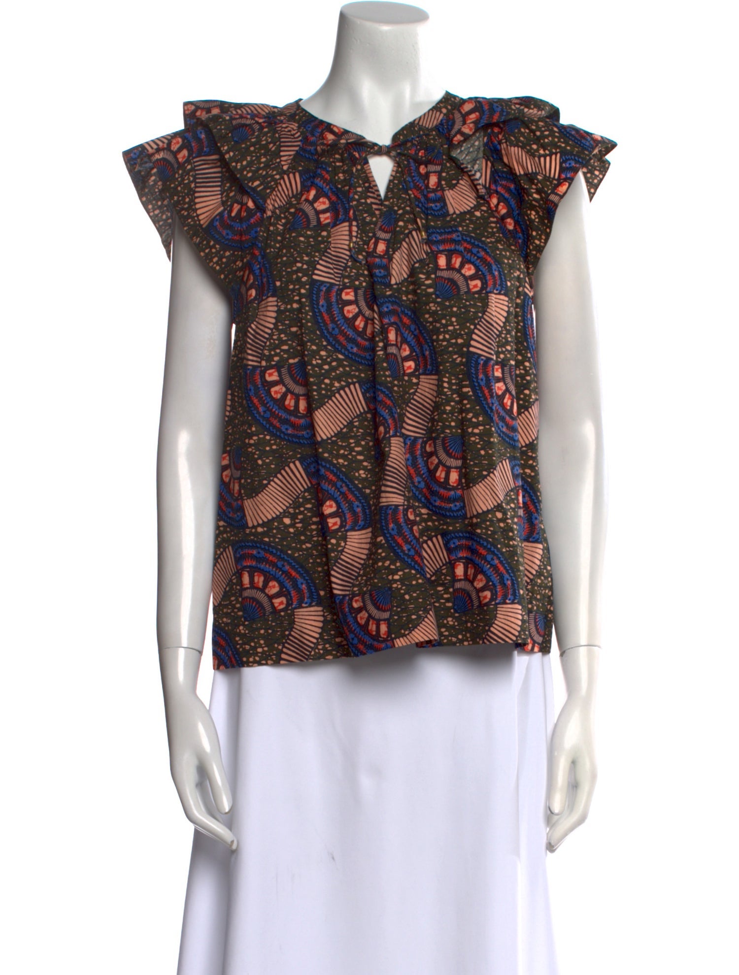 Ulla Johnson Printed V-Neck Blouse