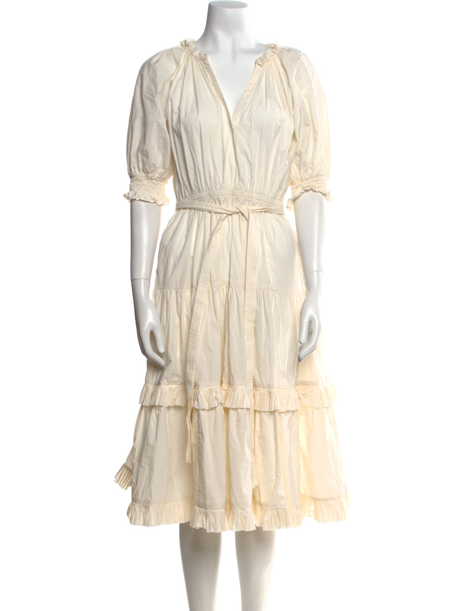 Ulla Johnson V-Neck Midi Length Dress