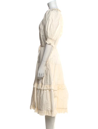 Ulla Johnson V-Neck Midi Length Dress