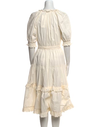 Ulla Johnson V-Neck Midi Length Dress