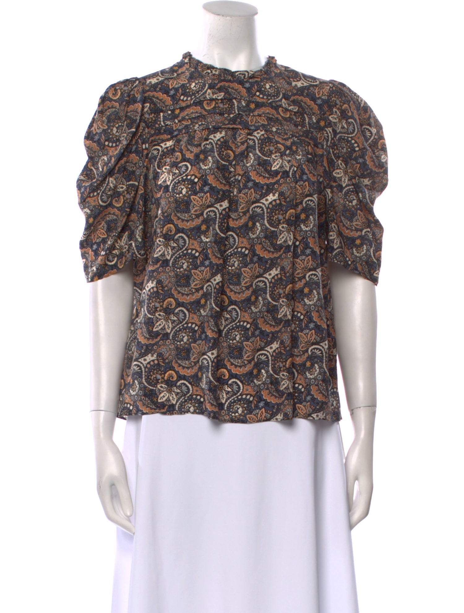Ulla Johnson Silk Paisley Print Blouse
