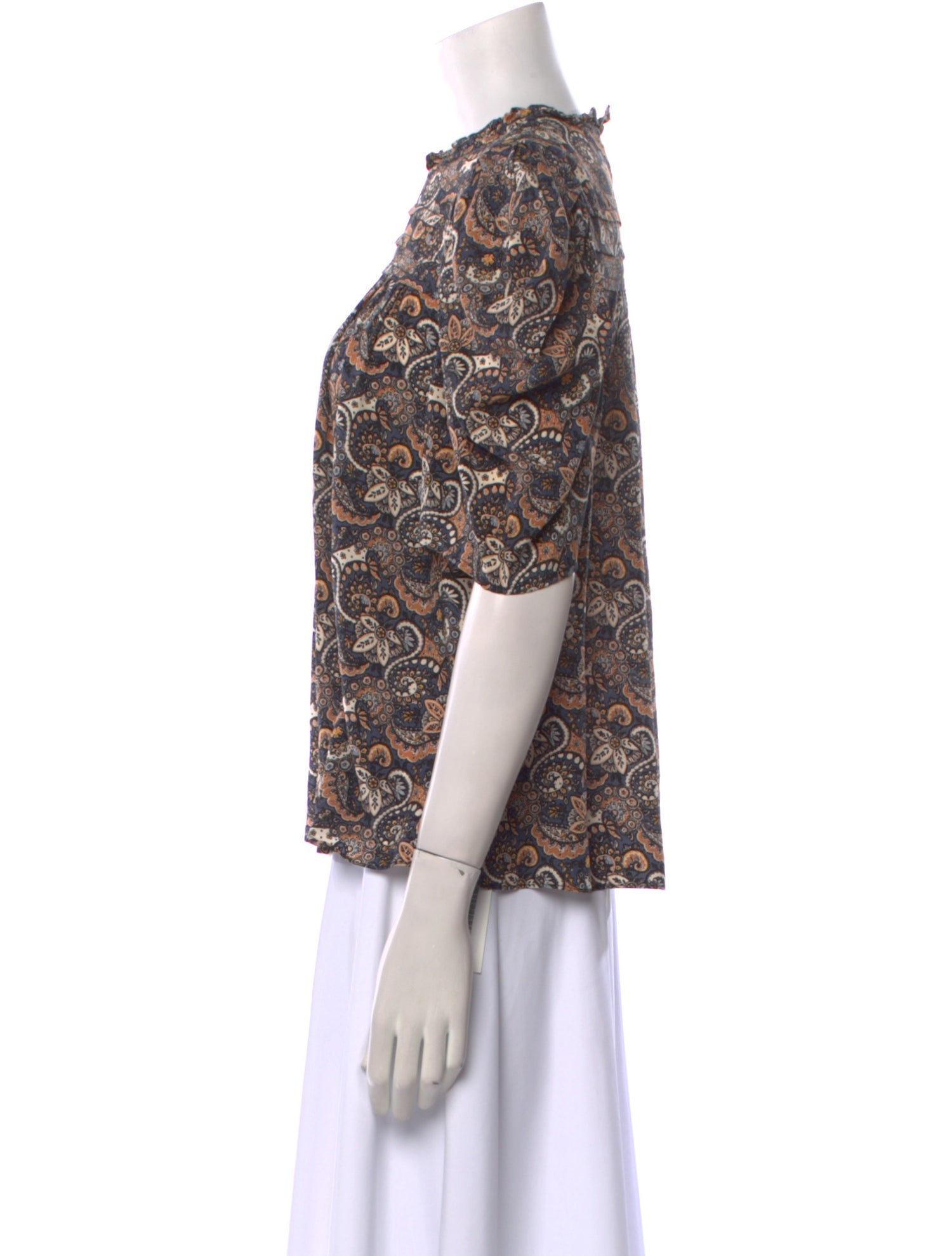 Ulla Johnson Silk Paisley Print Blouse