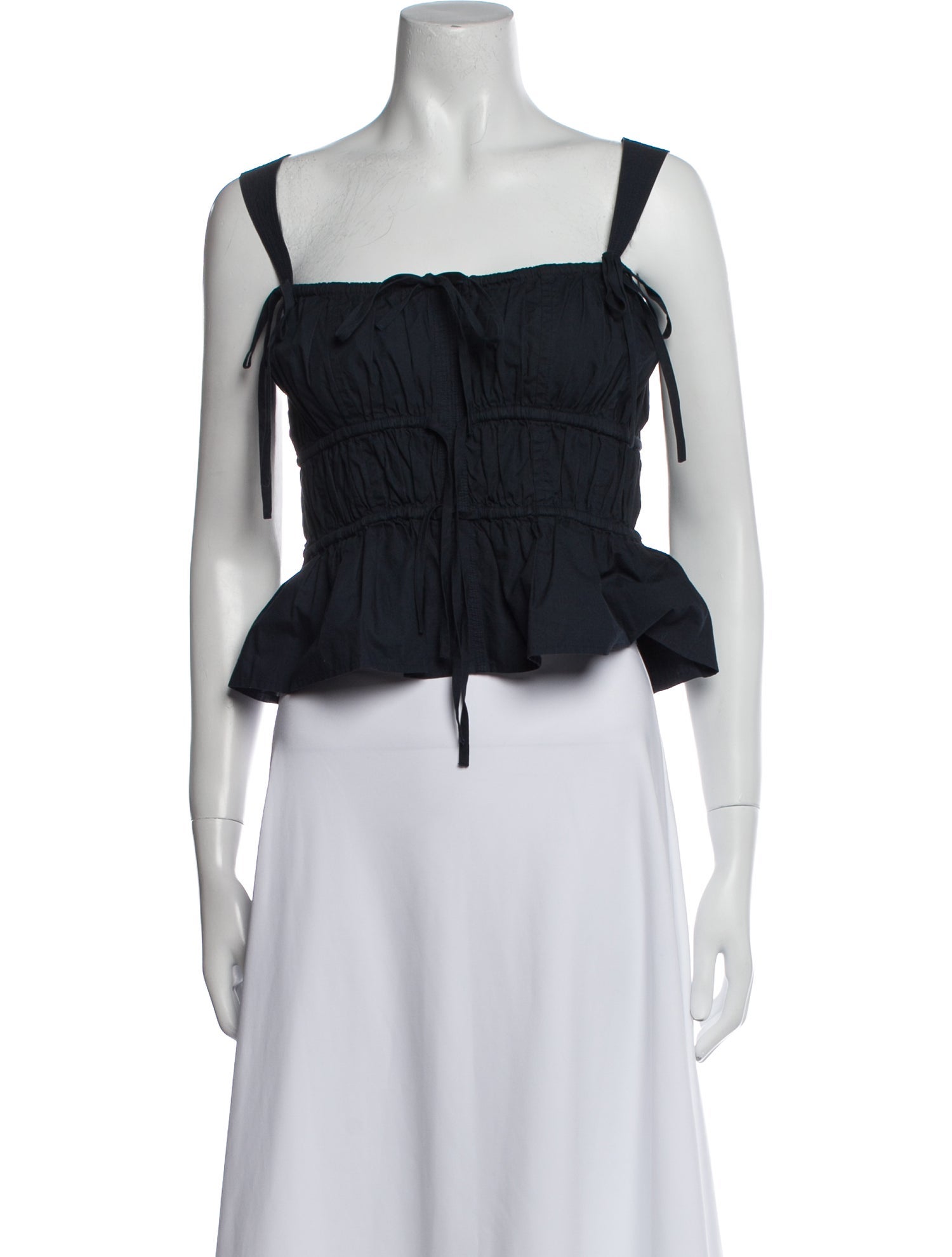 Ulla Johnson Square Neckline Sleeveless Crop Top