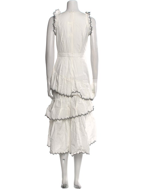 Ulla Johnson Tie Neck Midi Length Dress