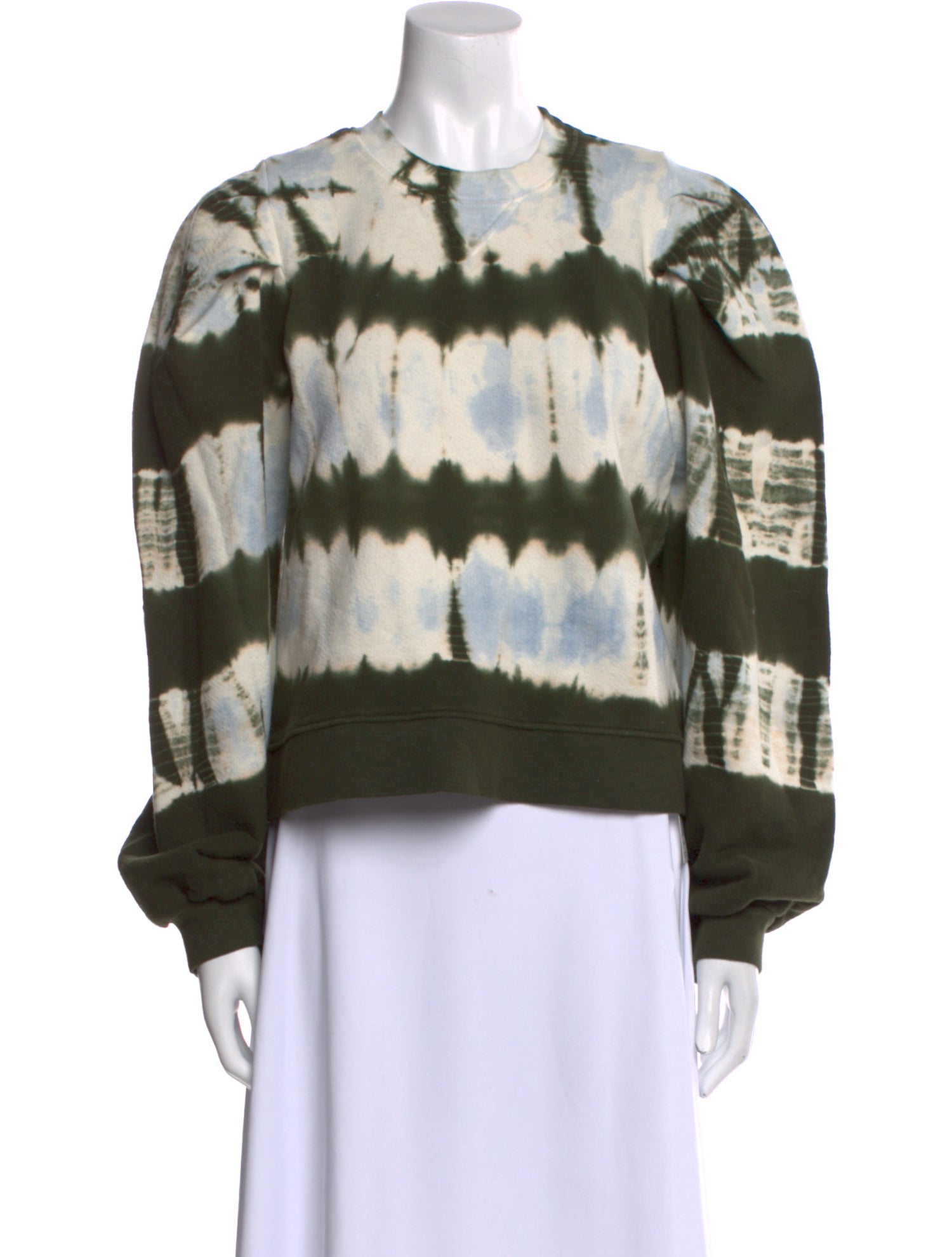 Ulla Johnson Tie-Dye Print Crew Neck Sweatshirt