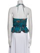 Ulla Johnson Printed Halterneck Crop Top