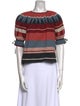 Ulla Johnson Striped Scoop Neck Crop Top