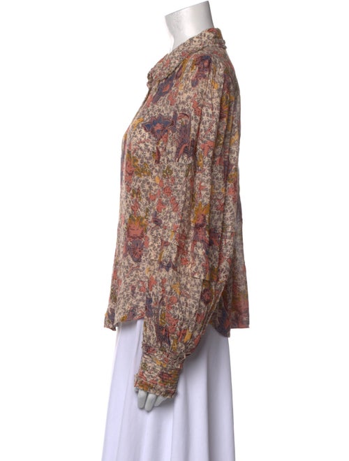 Ulla Johnson Floral Print Long Sleeve Button-Up Top