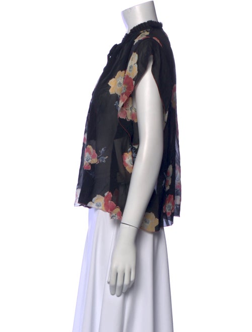Ulla Johnson Silk Floral Print Blouse