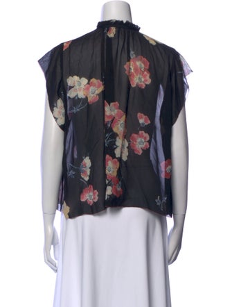 Ulla Johnson Silk Floral Print Blouse