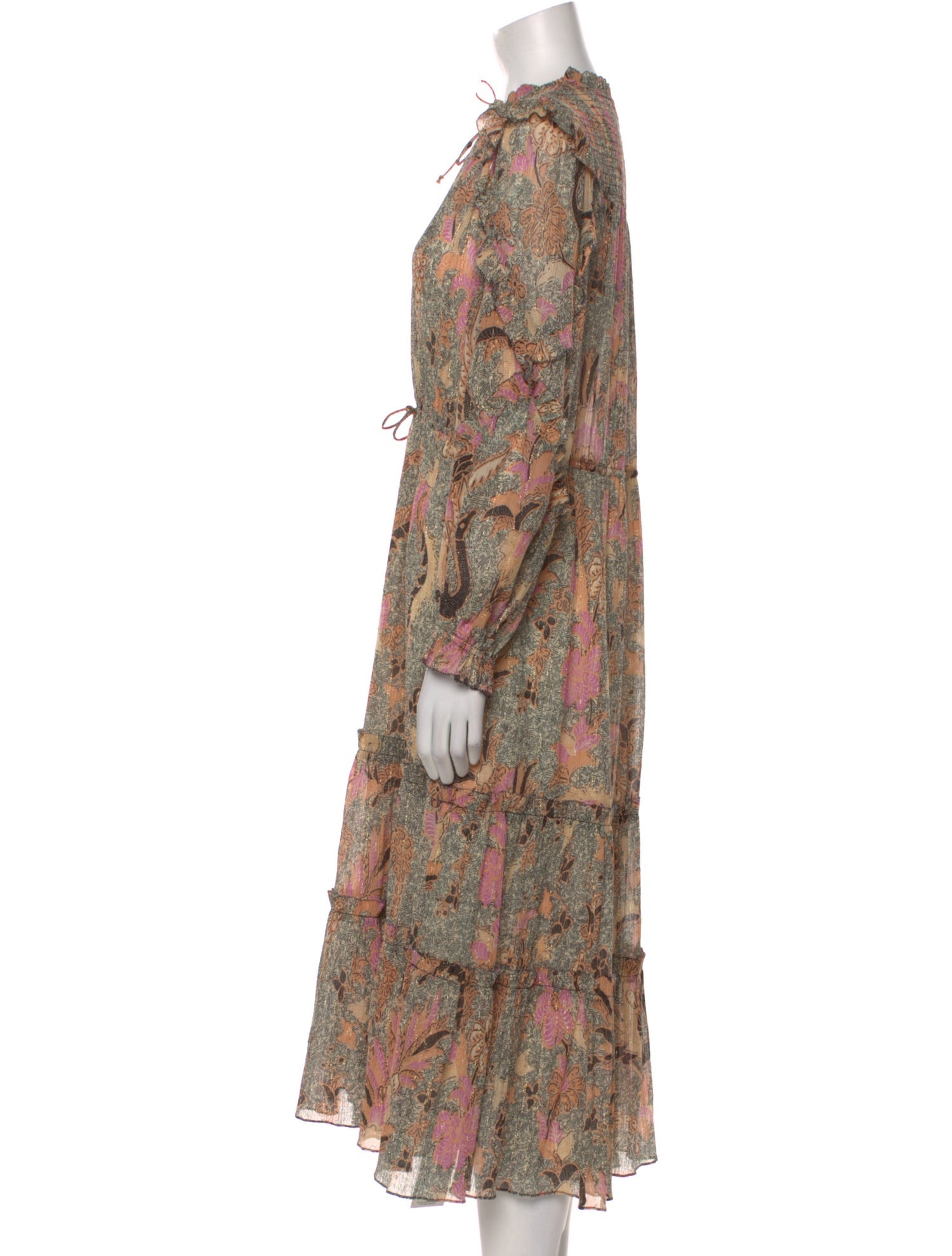 Ulla Johnson Paisley Print Midi Length Dress