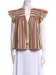 Ulla Johnson Striped V-Neck Blouse