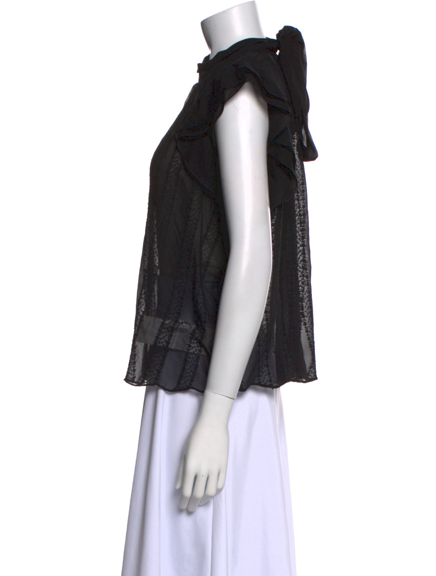 Ulla Johnson Silk Mock Neck Blouse