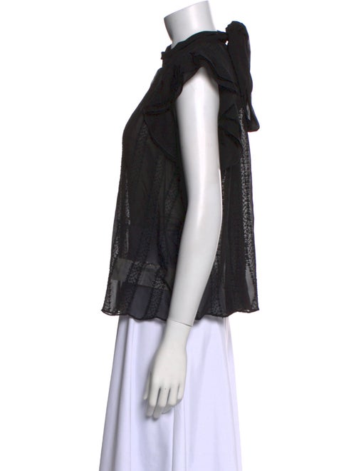 Ulla Johnson Silk Mock Neck Blouse