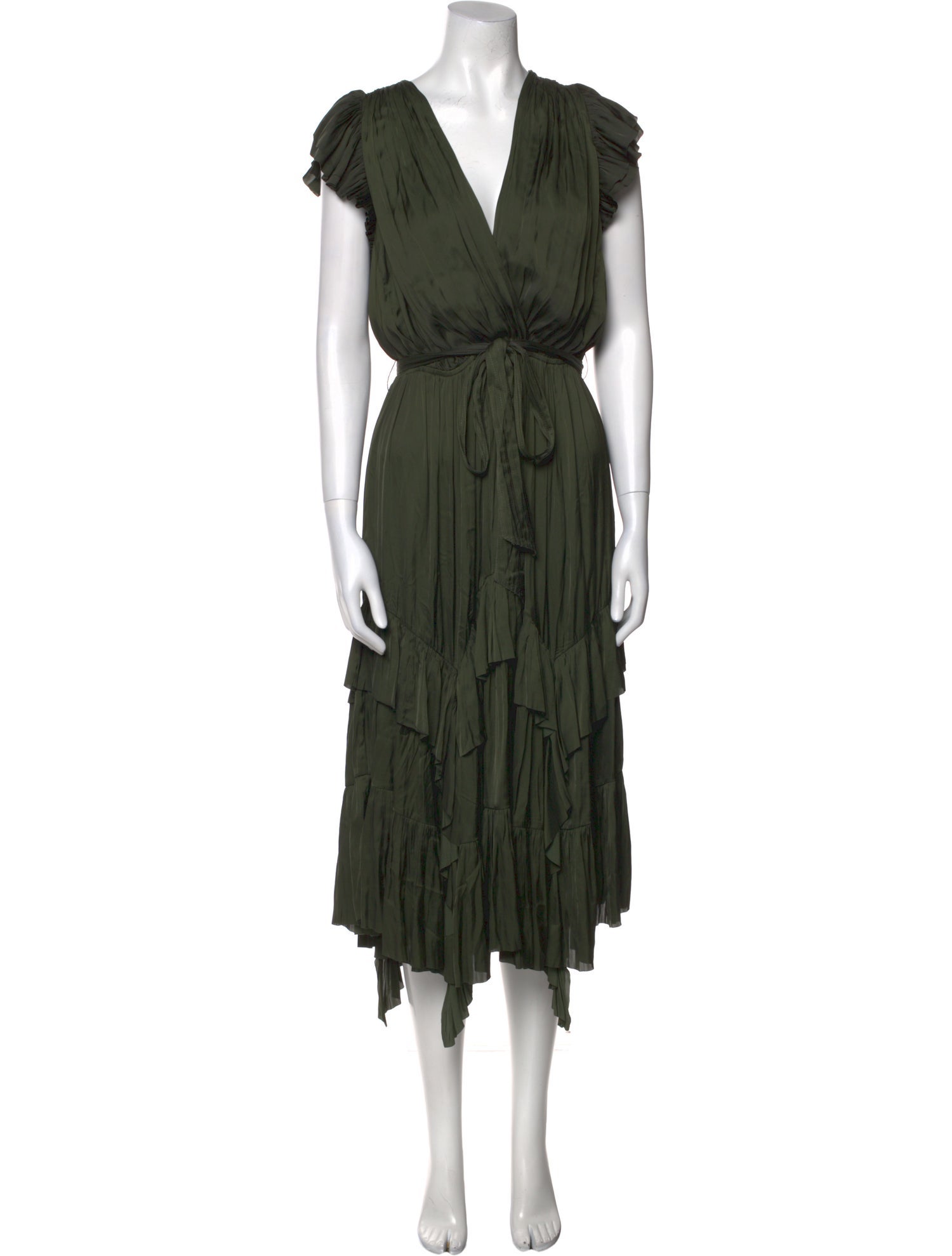 Ulla Johnson V-Neck Midi Length Dress