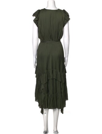 Ulla Johnson V-Neck Midi Length Dress