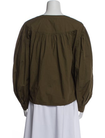 Ulla Johnson V-Neck Long Sleeve Blouse