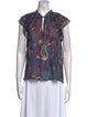 Ulla Johnson Printed V-Neck Blouse