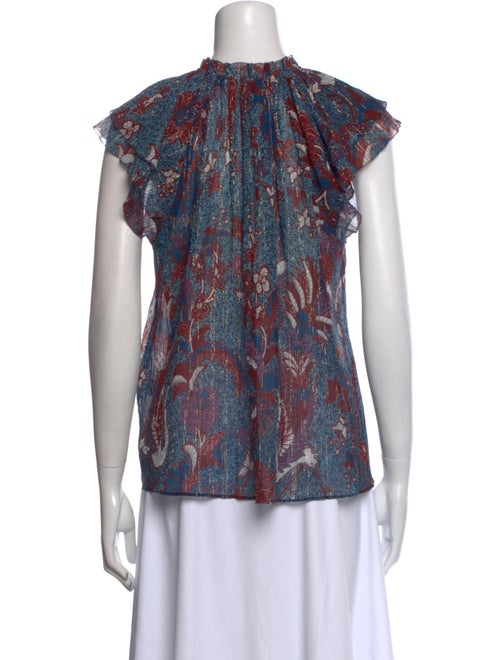 Ulla Johnson Printed V-Neck Blouse