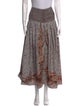 Ulla Johnson Floral Print Midi Length Skirt