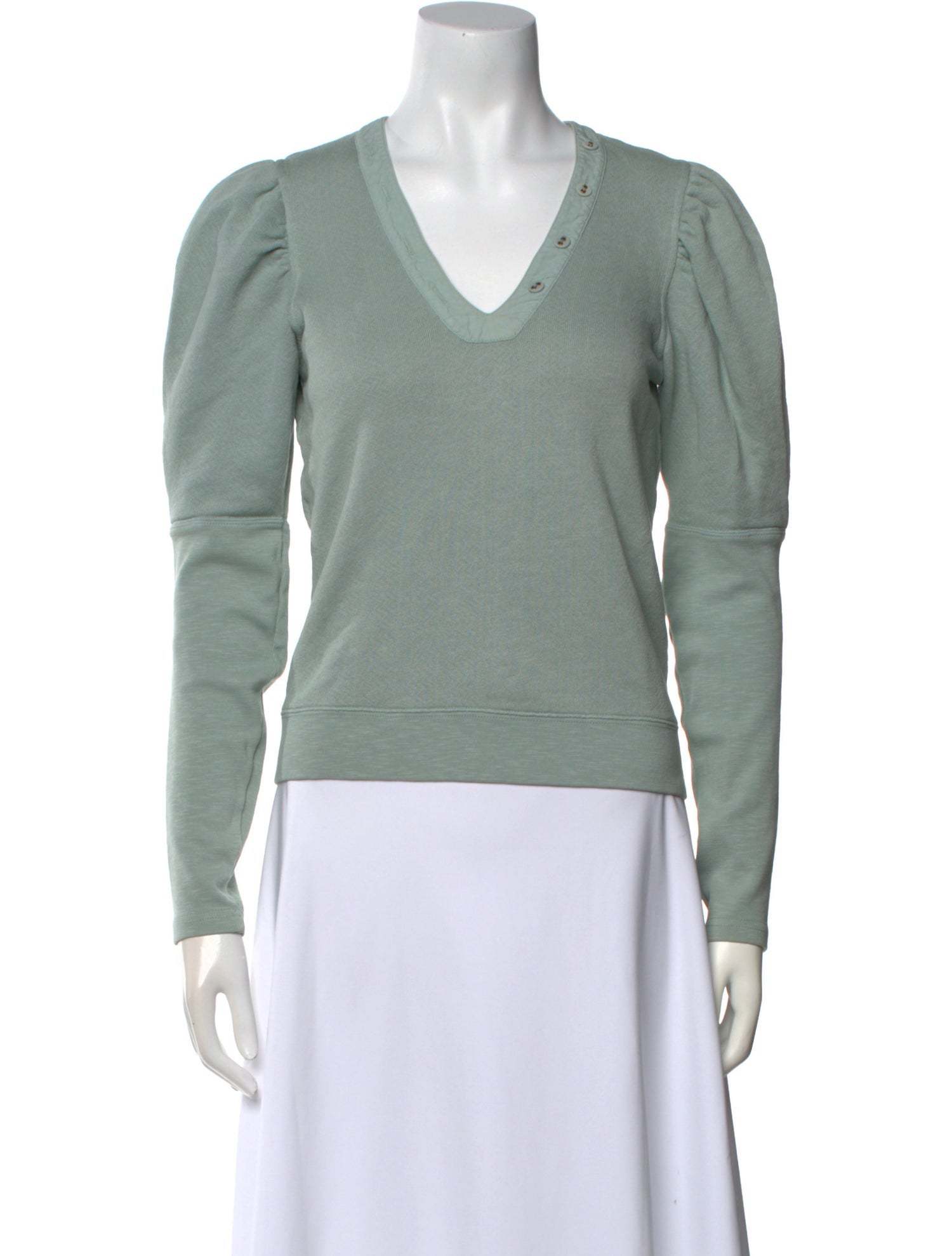 Ulla Johnson V-Neck Long Sleeve Sweatshirt