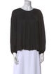 Ulla Johnson Scoop Neck Long Sleeve Blouse