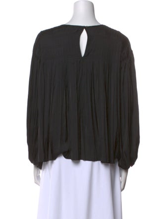 Ulla Johnson Scoop Neck Long Sleeve Blouse