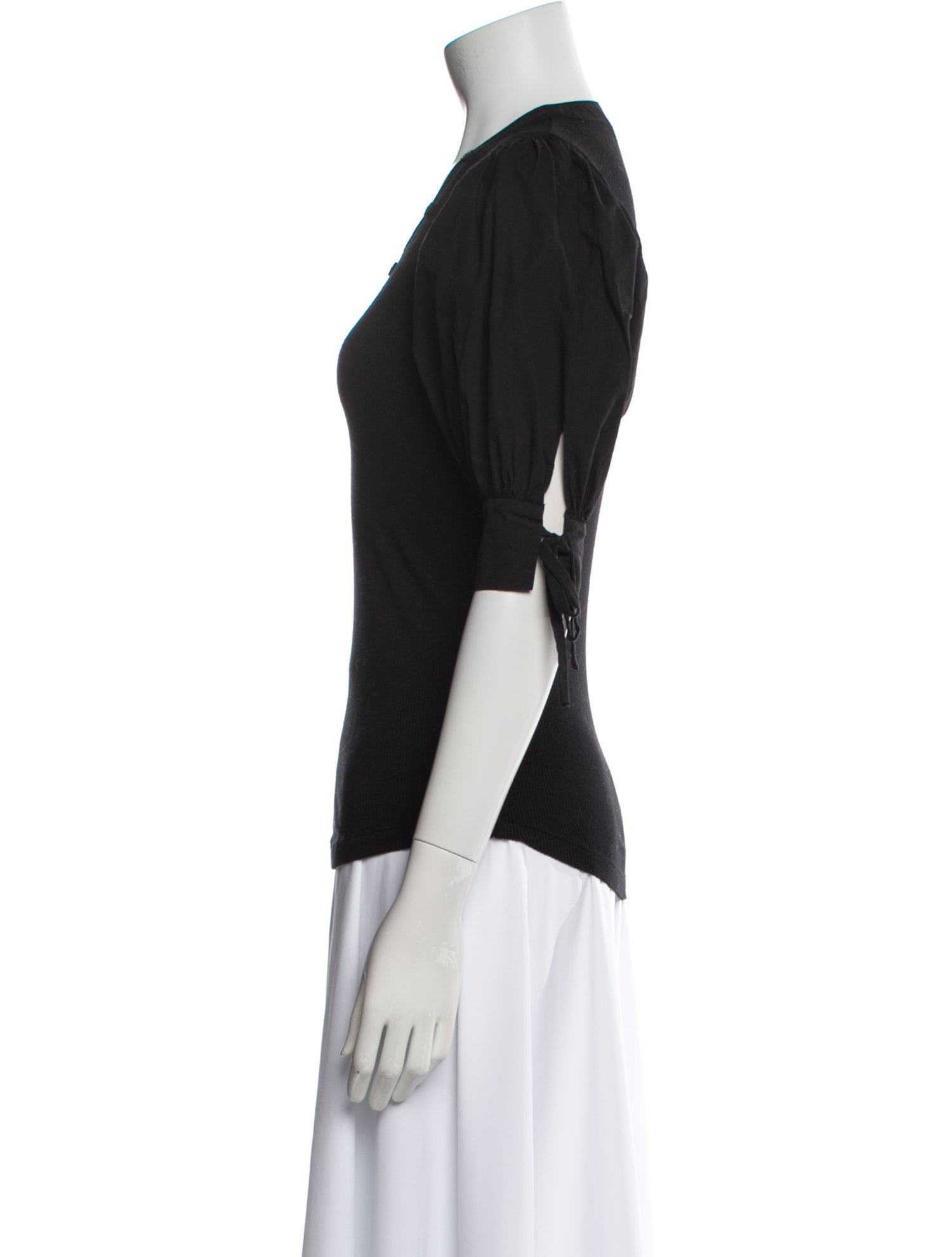 Ulla Johnson V-Neck Three-Quarter Sleeve Top