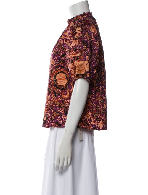 Ulla Johnson Floral Print V-Neck Blouse