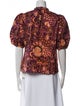 Ulla Johnson Floral Print V-Neck Blouse