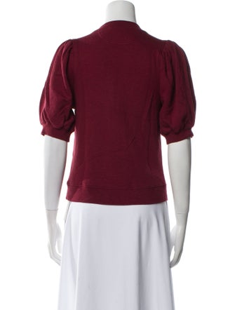 Ulla Johnson Crew Neck Short Sleeve Top