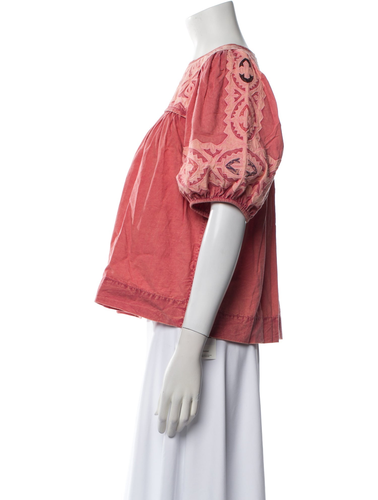 Ulla Johnson Crew Neck Short Sleeve Blouse