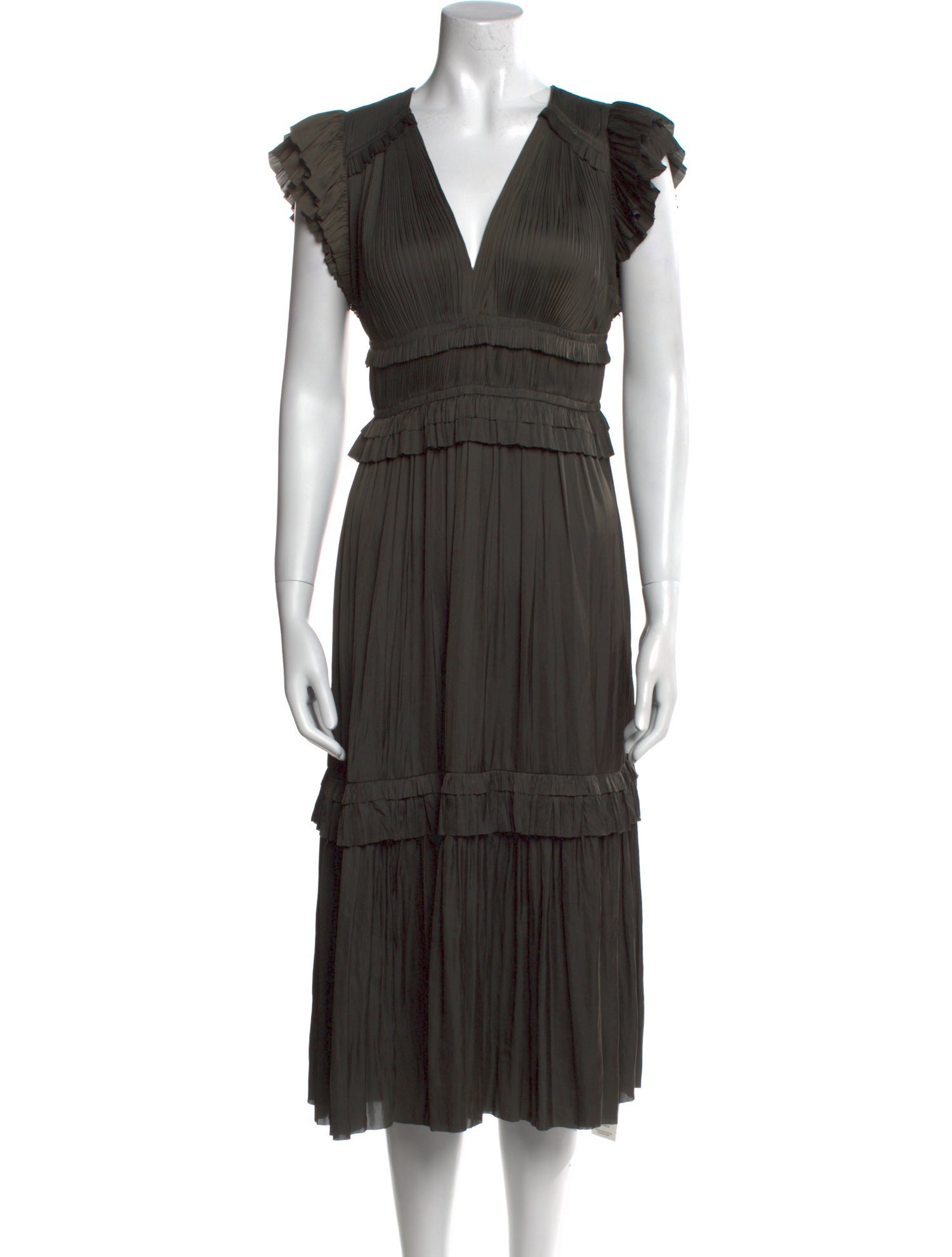 Ulla Johnson V-Neck Midi Length Dress