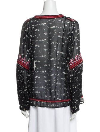 Ulla Johnson Silk Floral Print Blouse