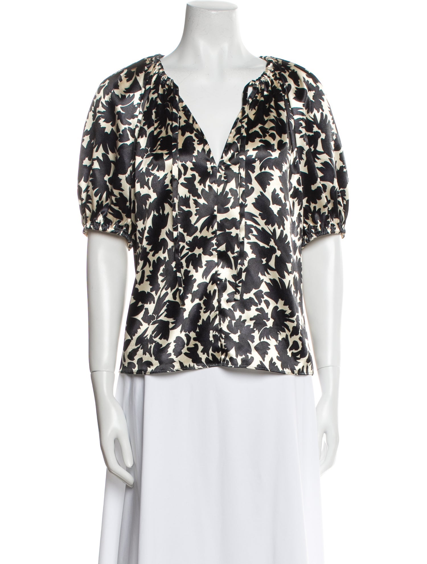 Ulla Johnson Printed V-Neck Blouse