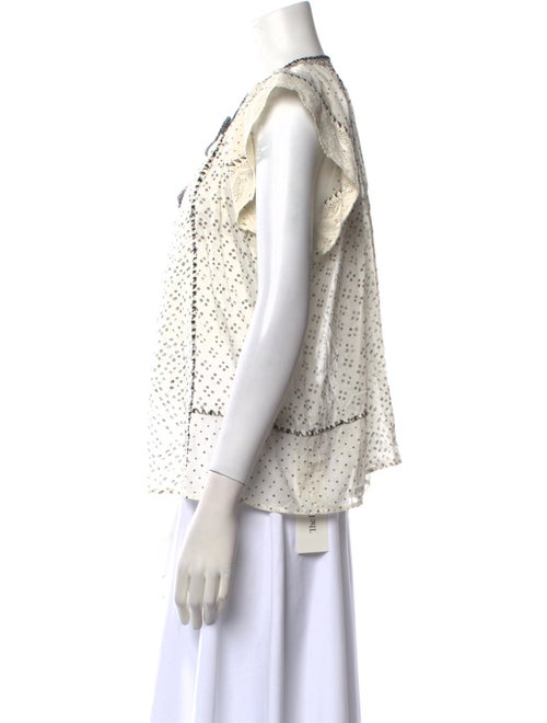 Ulla Johnson Printed Tie Neck Blouse