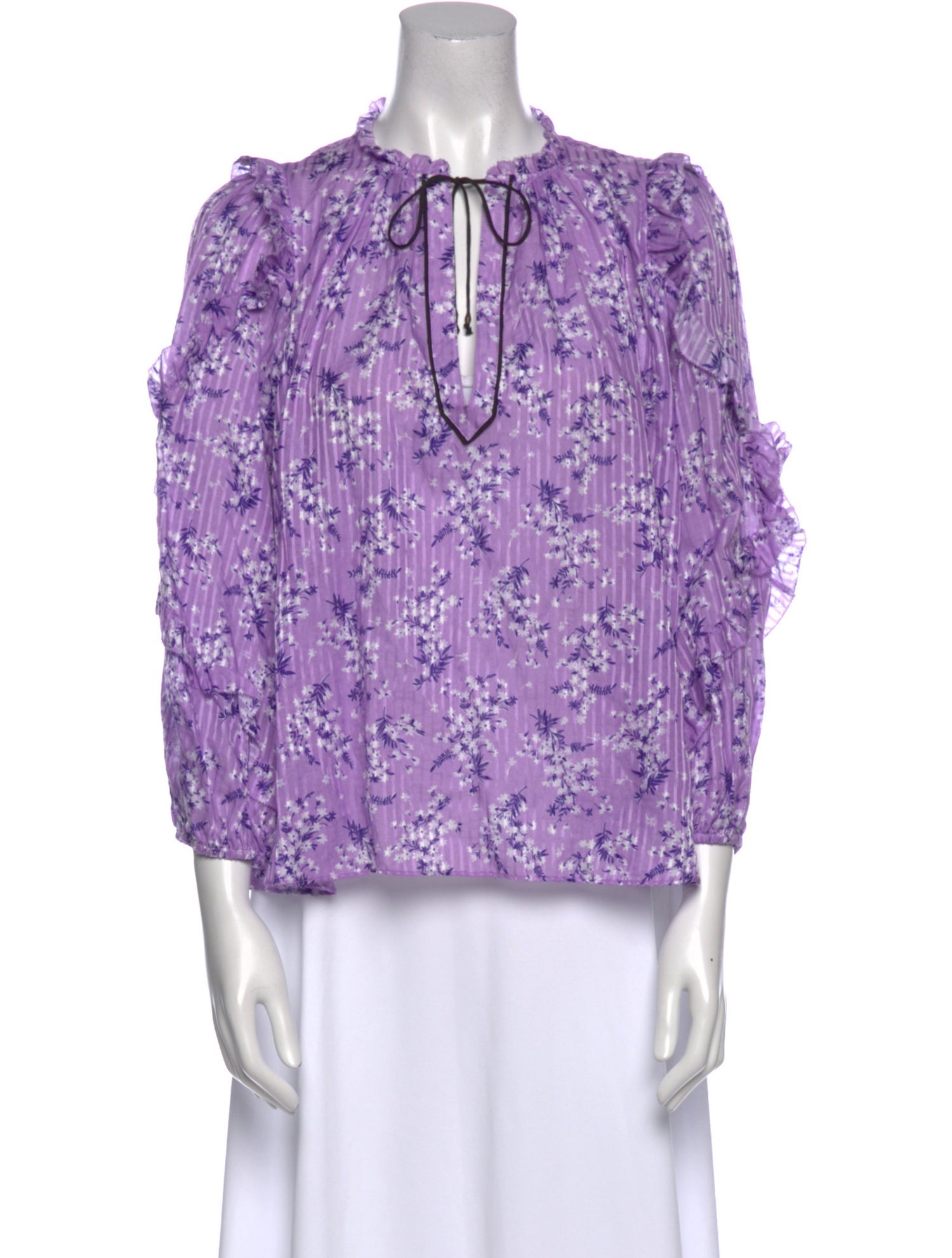 Ulla Johnson Floral Print V-Neck Blouse w/ Tags