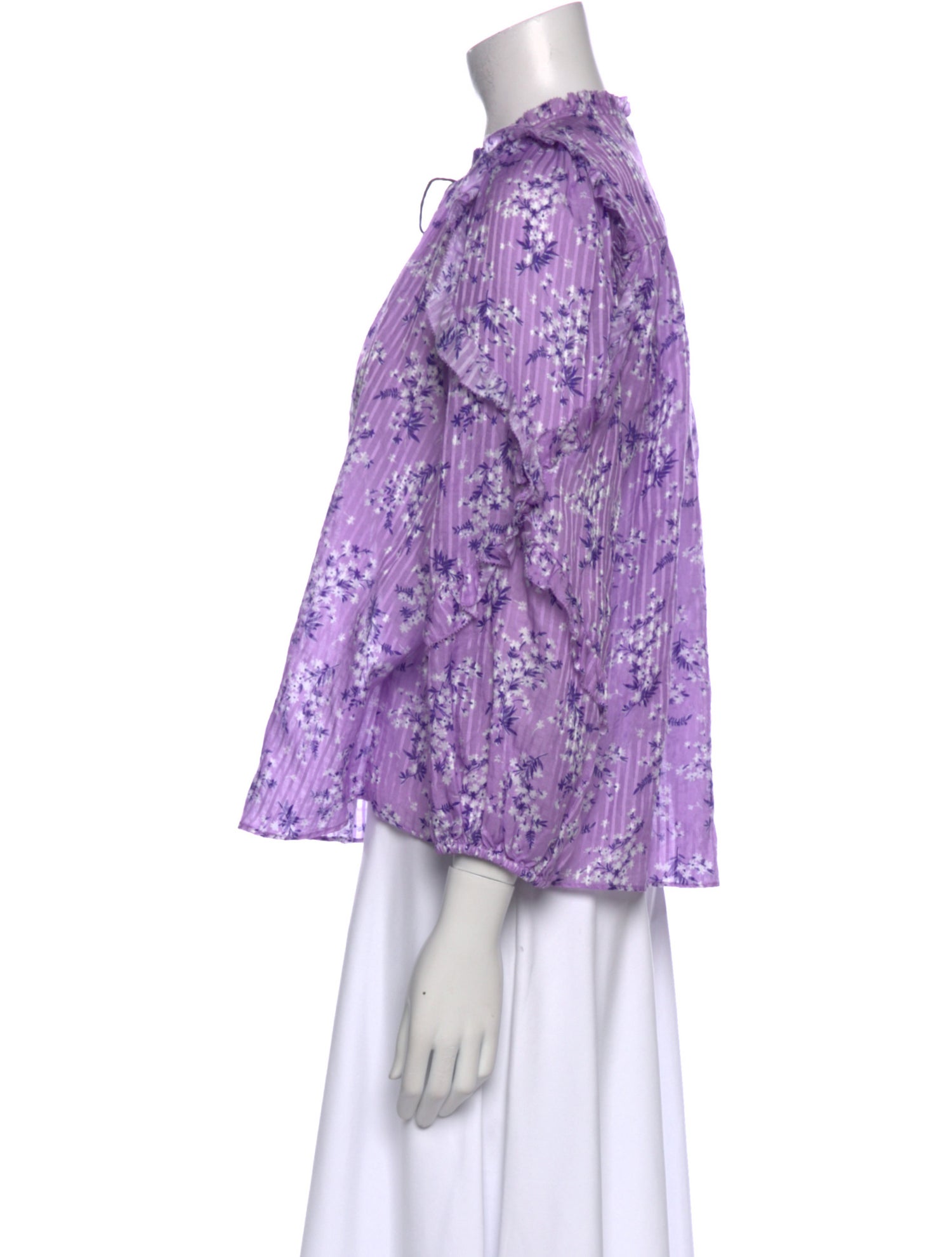 Ulla Johnson Floral Print V-Neck Blouse w/ Tags