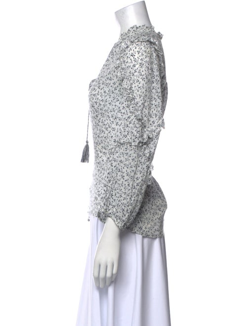 Ulla Johnson Floral Print V-Neck Blouse