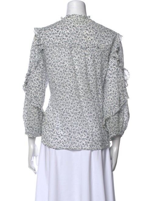 Ulla Johnson Floral Print V-Neck Blouse