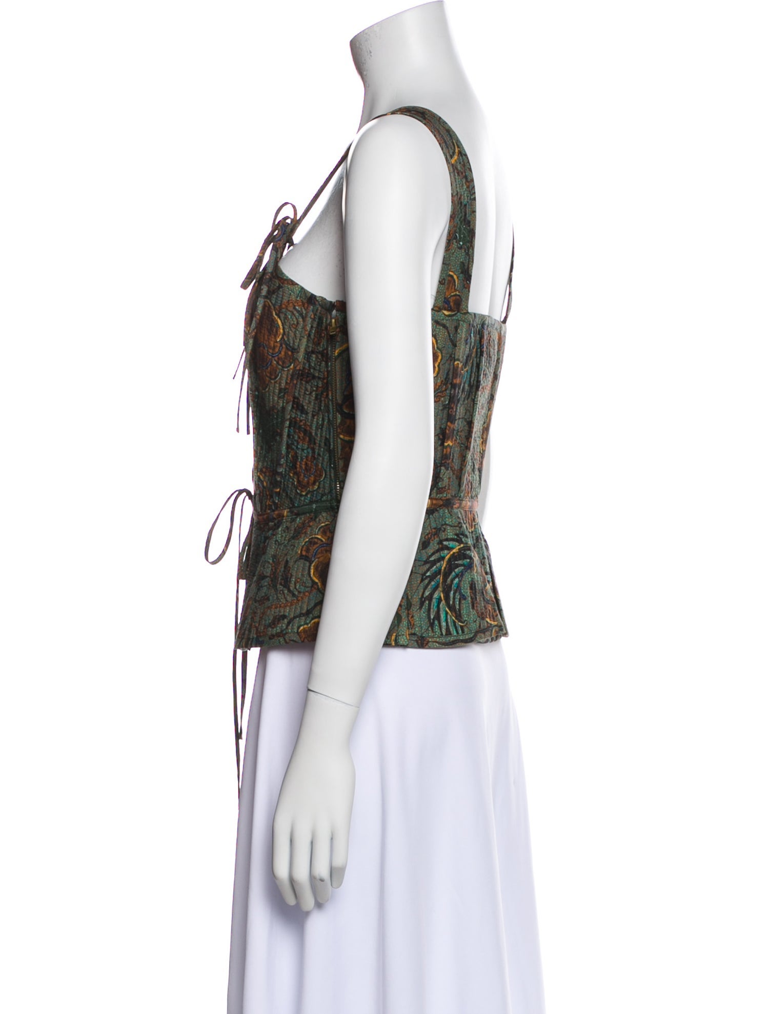 Ulla Johnson Paisley Print Square Neckline Top